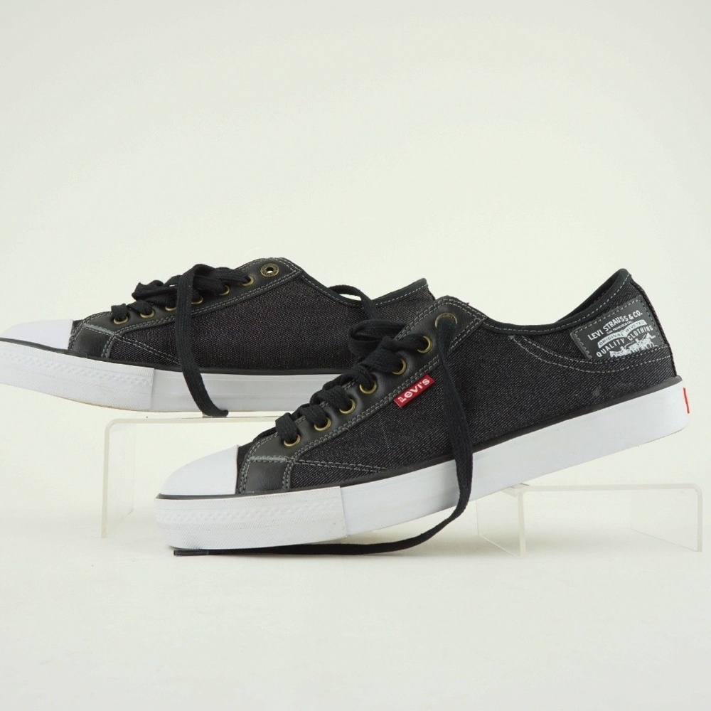 Levi's Mens Stan Buck Black Denim Sneakers B - Picture 7 of 7
